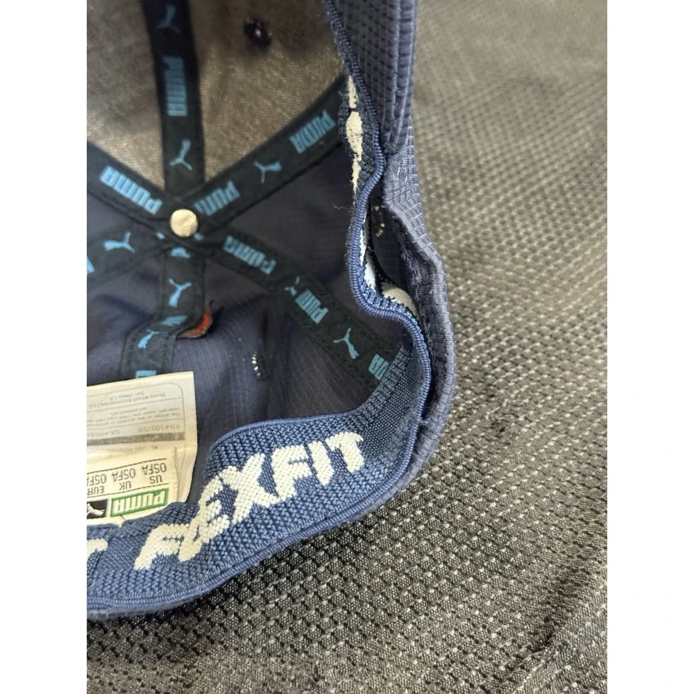 Puma Blue And Teal Hat Cap Mens Flexfit Genuine Brand Name Golf Tennis‎
